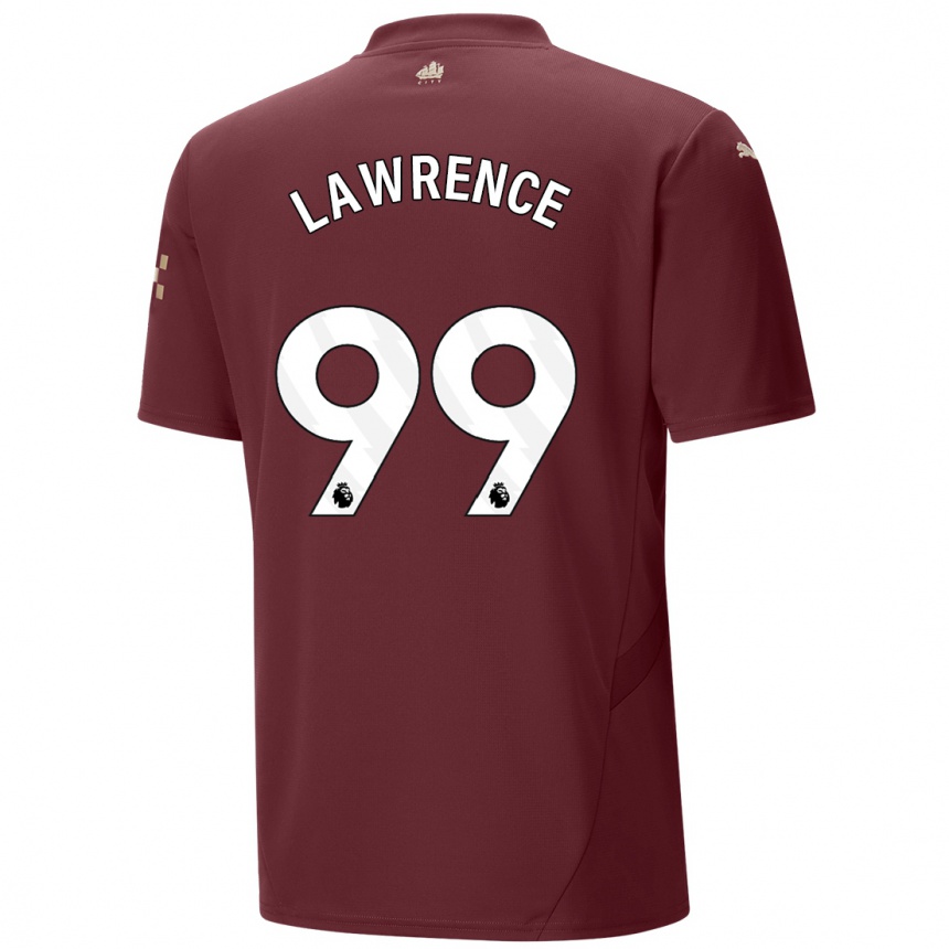 Kids Football Emilio Lawrence #99 Maroon Third Jersey 2024/25 T-Shirt