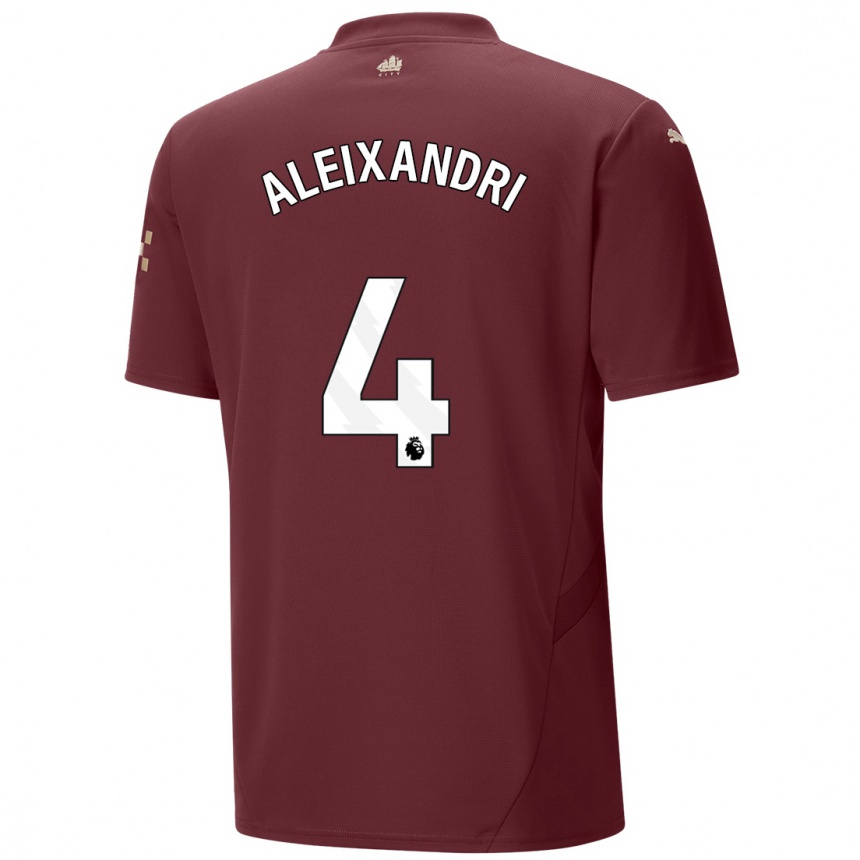 Kids Football Laia Aleixandri #4 Maroon Third Jersey 2024/25 T-Shirt