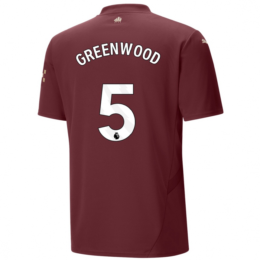 Kids Football Alex Greenwood #5 Maroon Third Jersey 2024/25 T-Shirt