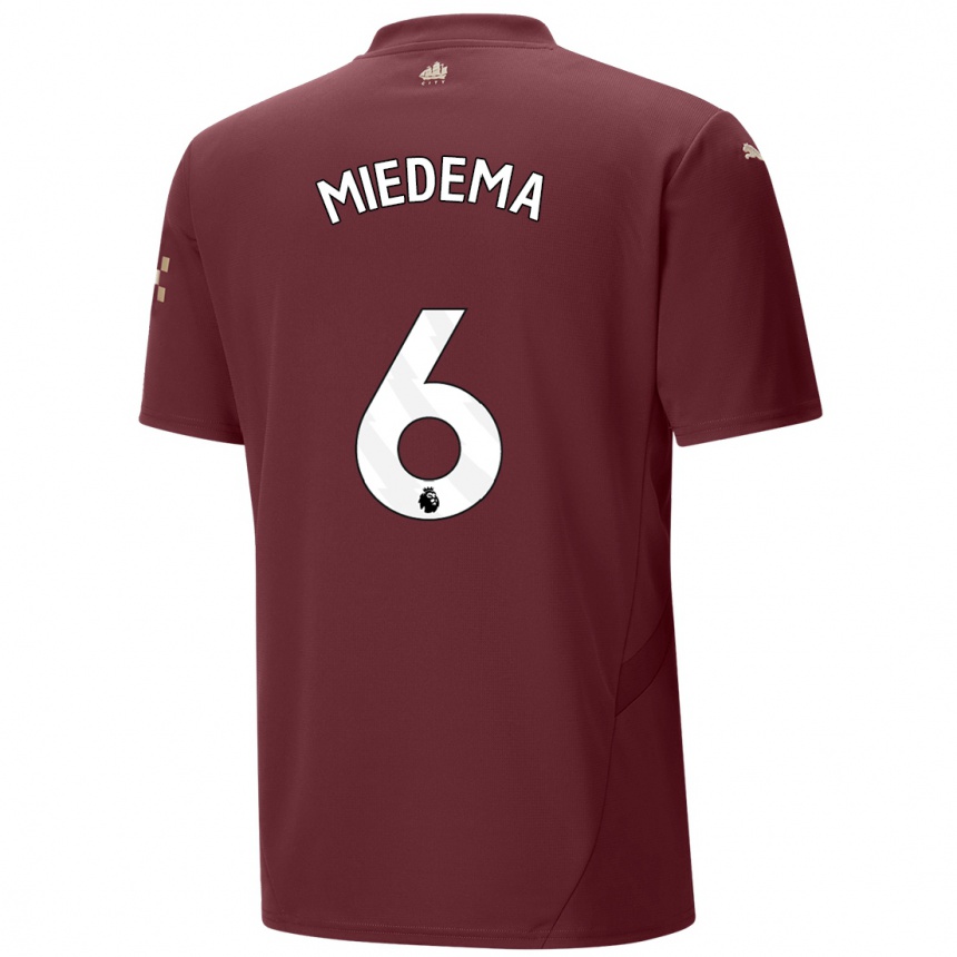 Kids Football Vivianne Miedema #6 Maroon Third Jersey 2024/25 T-Shirt