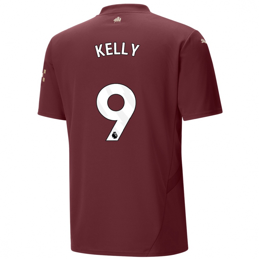 Kids Football Chloe Kelly #9 Maroon Third Jersey 2024/25 T-Shirt