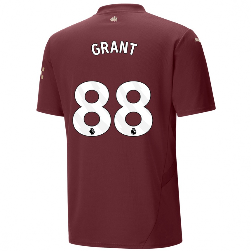 Kids Football True Grant #88 Maroon Third Jersey 2024/25 T-Shirt