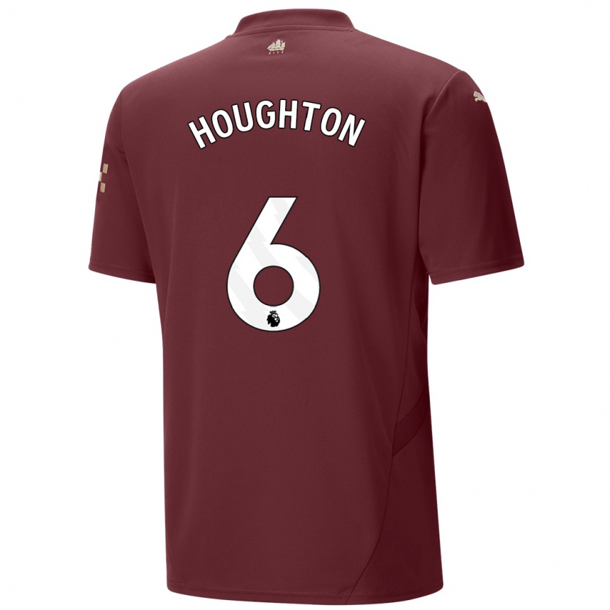 Kids Football Steph Houghton #6 Maroon Third Jersey 2024/25 T-Shirt