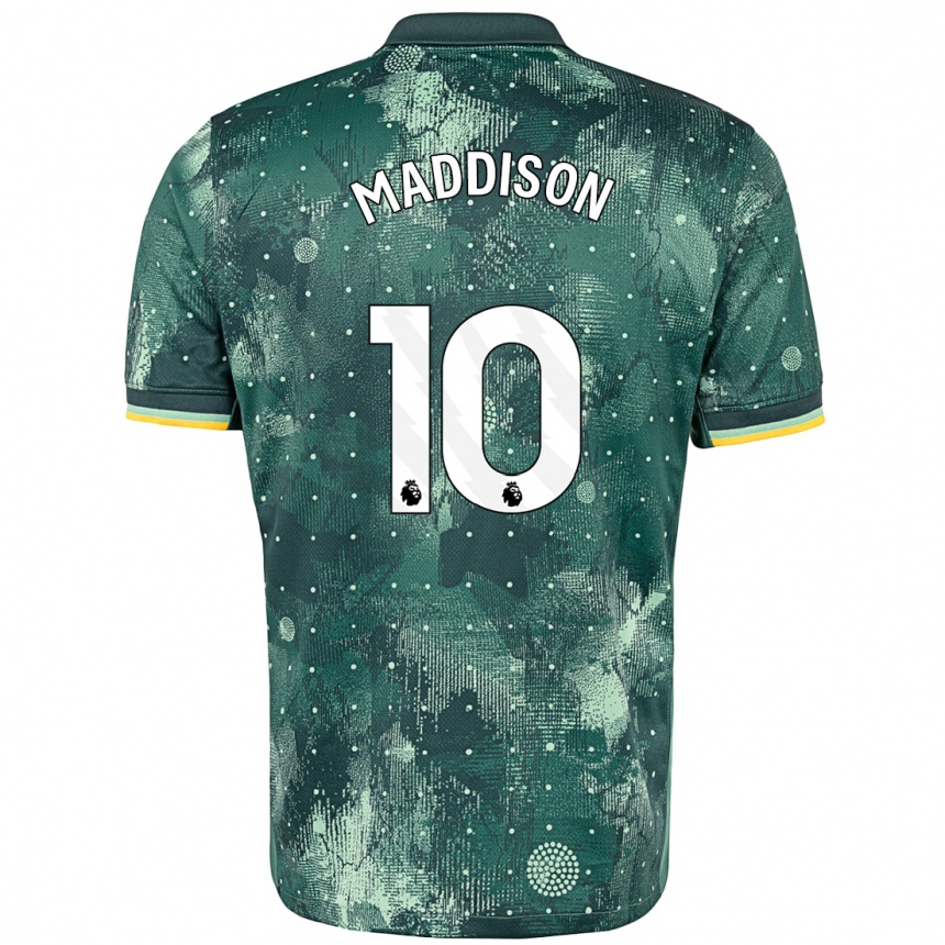 Kids Football James Maddison #10 Mint Green Third Jersey 2024/25 T-Shirt