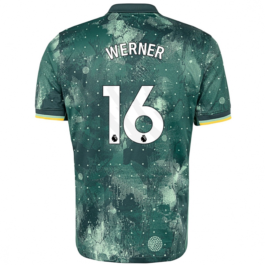 Kids Football Timo Werner #16 Mint Green Third Jersey 2024/25 T-Shirt