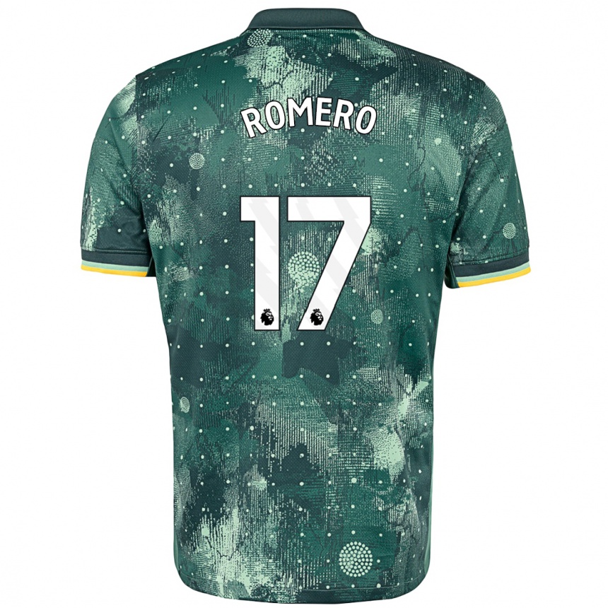 Kids Football Cristian Romero #17 Mint Green Third Jersey 2024/25 T-Shirt