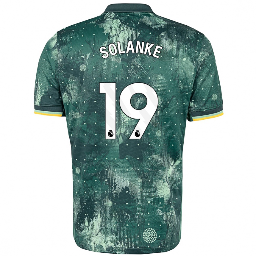 Kids Football Dominic Solanke #19 Mint Green Third Jersey 2024/25 T-Shirt