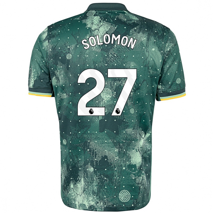 Kids Football Manor Solomon #27 Mint Green Third Jersey 2024/25 T-Shirt