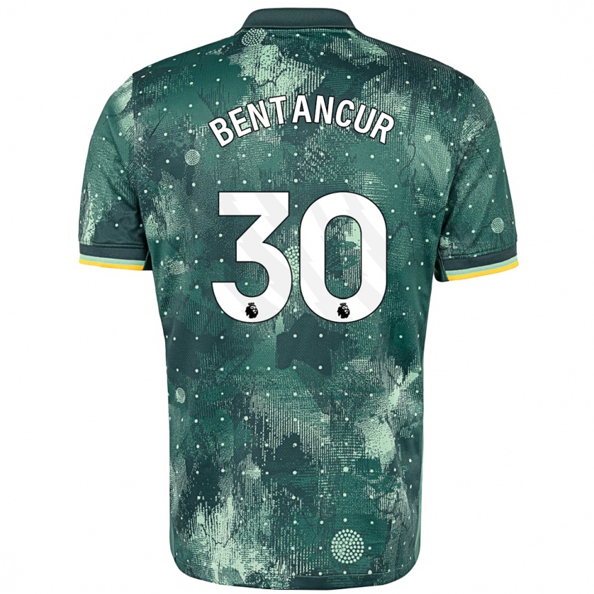 Kids Football Rodrigo Bentancur #30 Mint Green Third Jersey 2024/25 T-Shirt