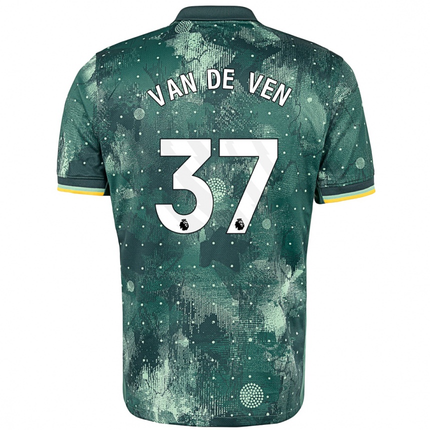 Kids Football Micky Van De Ven #37 Mint Green Third Jersey 2024/25 T-Shirt