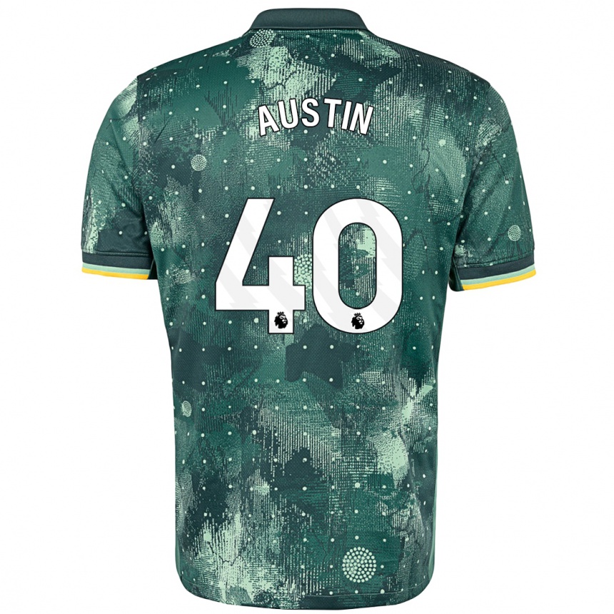 Kids Football Brandon Austin #40 Mint Green Third Jersey 2024/25 T-Shirt