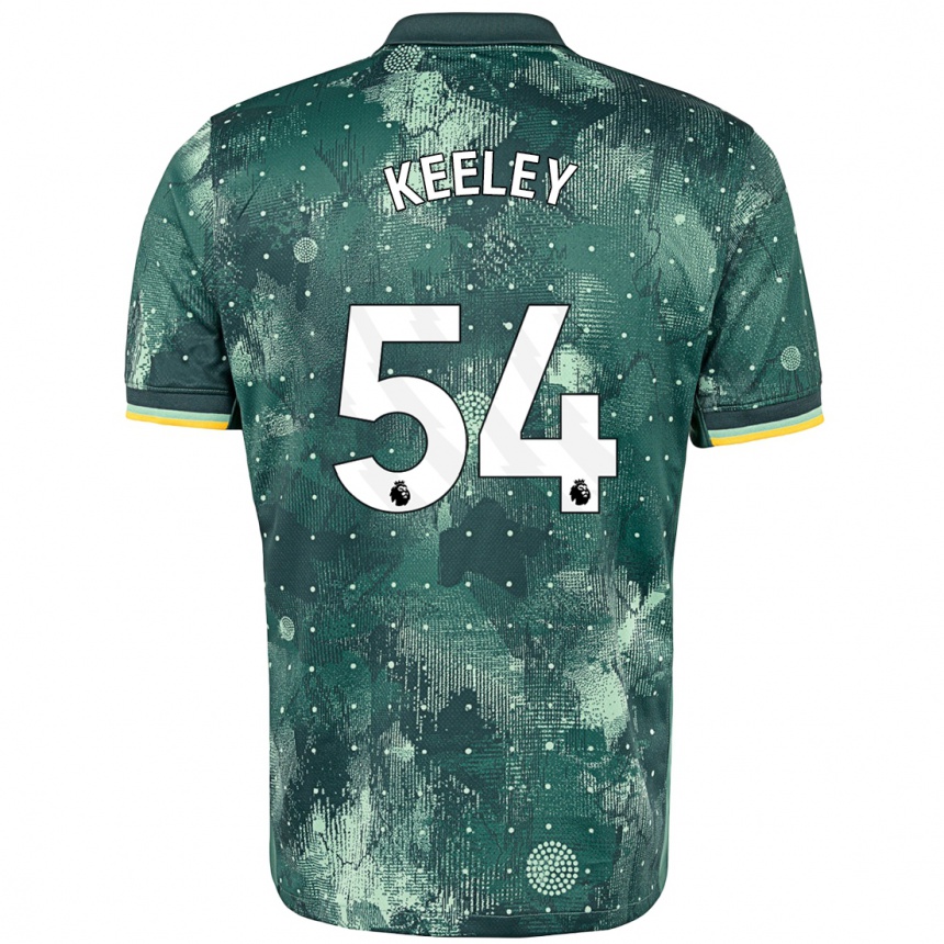 Kids Football Josh Keeley #54 Mint Green Third Jersey 2024/25 T-Shirt