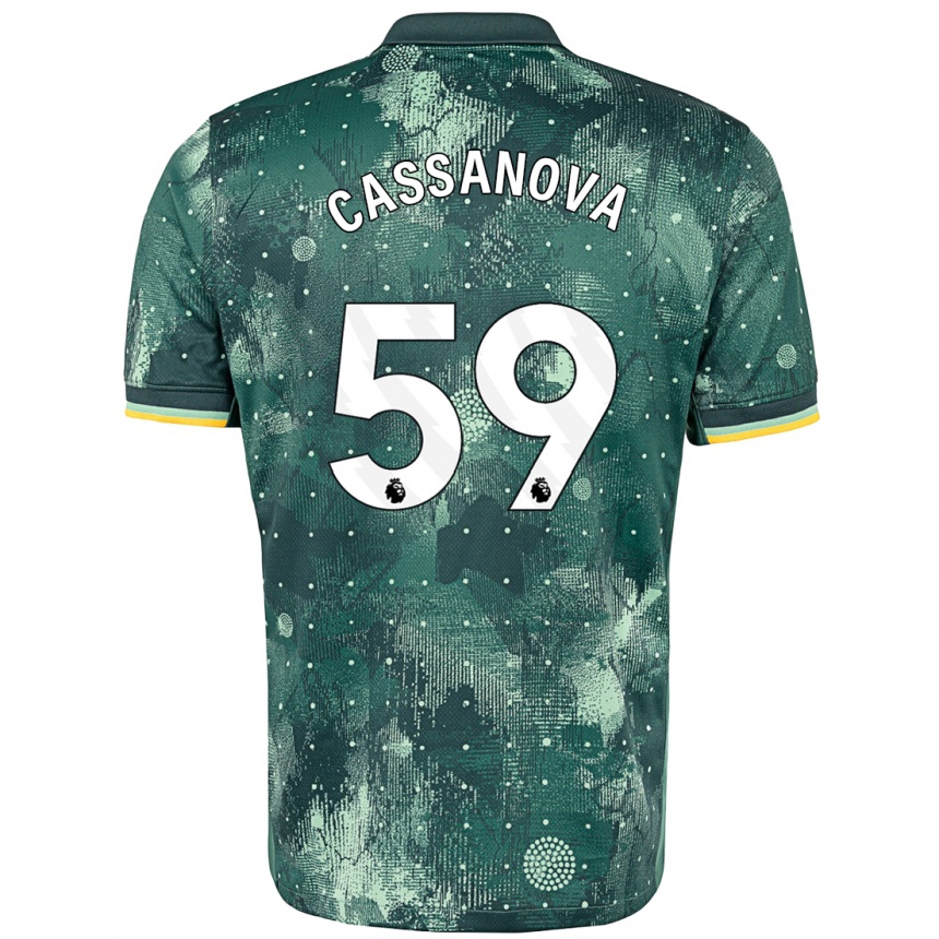 Kids Football Dante Cassanova #59 Mint Green Third Jersey 2024/25 T-Shirt