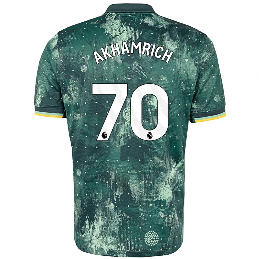 Kids Football Yusuf Akhamrich #70 Mint Green Third Jersey 2024/25 T-Shirt