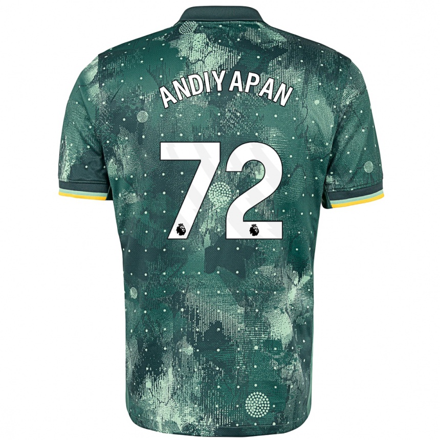 Kids Football William Andiyapan #72 Mint Green Third Jersey 2024/25 T-Shirt