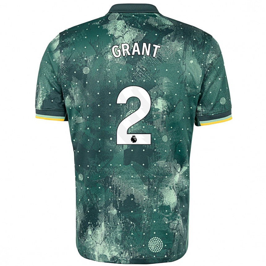 Kids Football Charlotte Grant #2 Mint Green Third Jersey 2024/25 T-Shirt