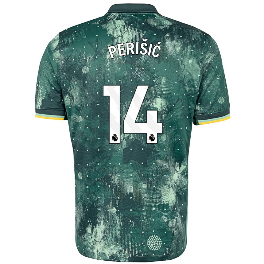 Kids Football Ivan Perisic #14 Mint Green Third Jersey 2024/25 T-Shirt