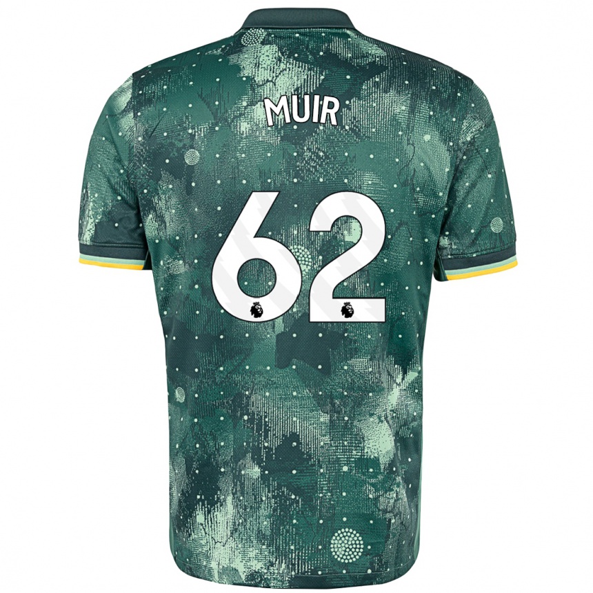 Kids Football Marqes Muir #62 Mint Green Third Jersey 2024/25 T-Shirt