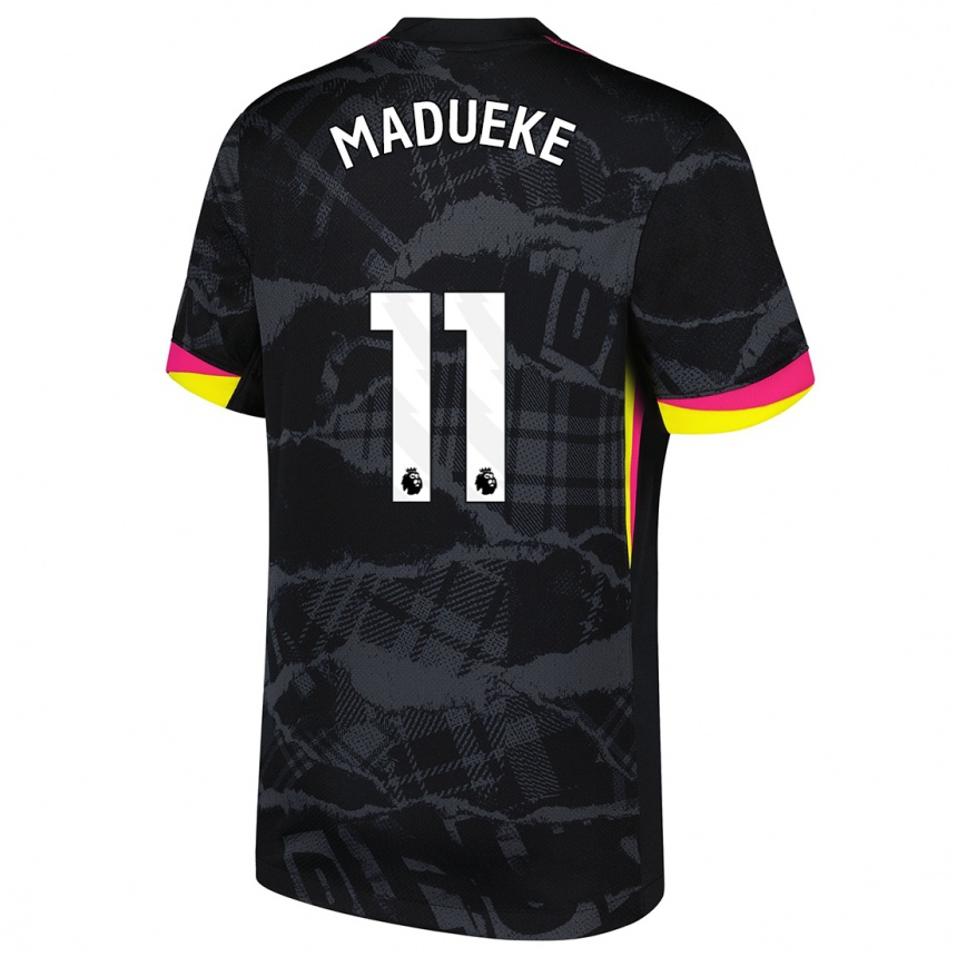 Kids Football Noni Madueke #11 Black Pink Third Jersey 2024/25 T-Shirt