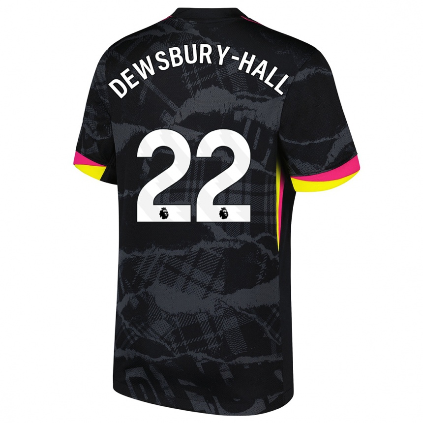 Kids Football Kiernan Dewsbury-Hall #22 Black Pink Third Jersey 2024/25 T-Shirt