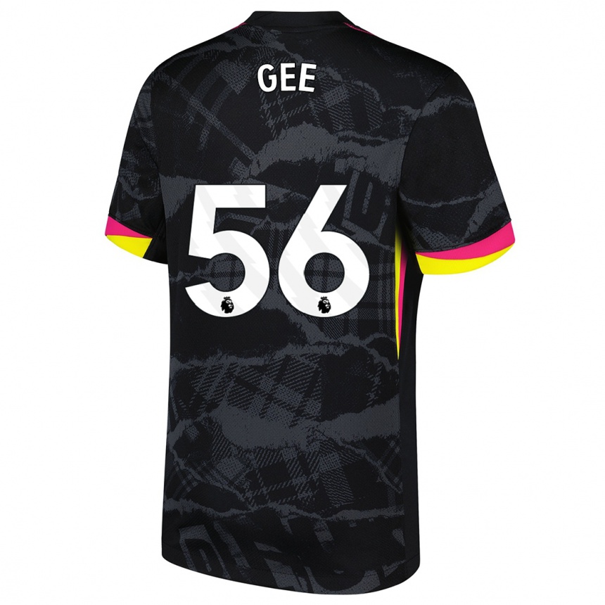 Kids Football Billy Gee #56 Black Pink Third Jersey 2024/25 T-Shirt