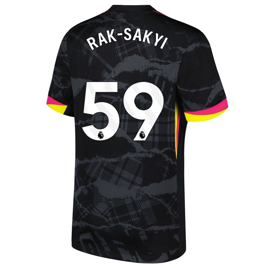 Kids Football Sam Rak-Sakyi #59 Black Pink Third Jersey 2024/25 T-Shirt