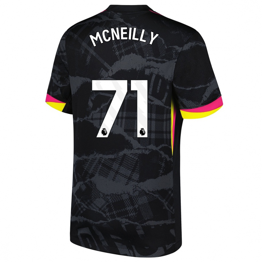 Kids Football Donnell Mcneilly #71 Black Pink Third Jersey 2024/25 T-Shirt