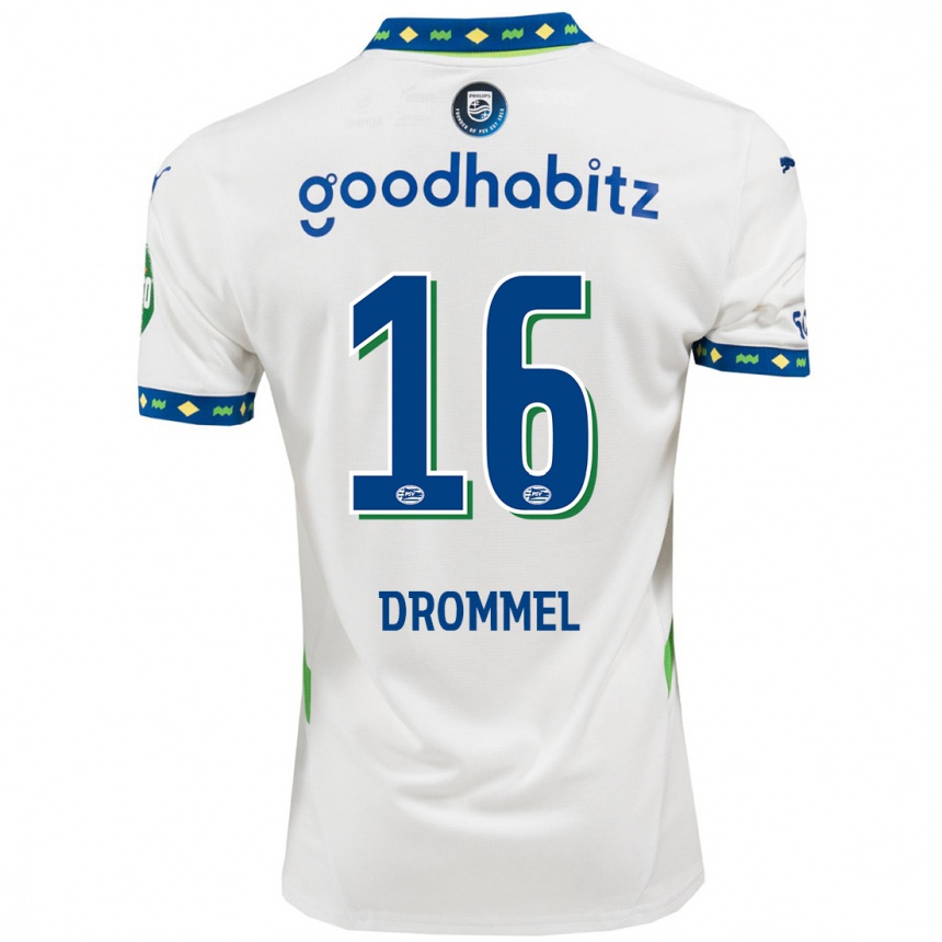 Kids Football Joël Drommel #16 White Dark Blue Third Jersey 2024/25 T-Shirt