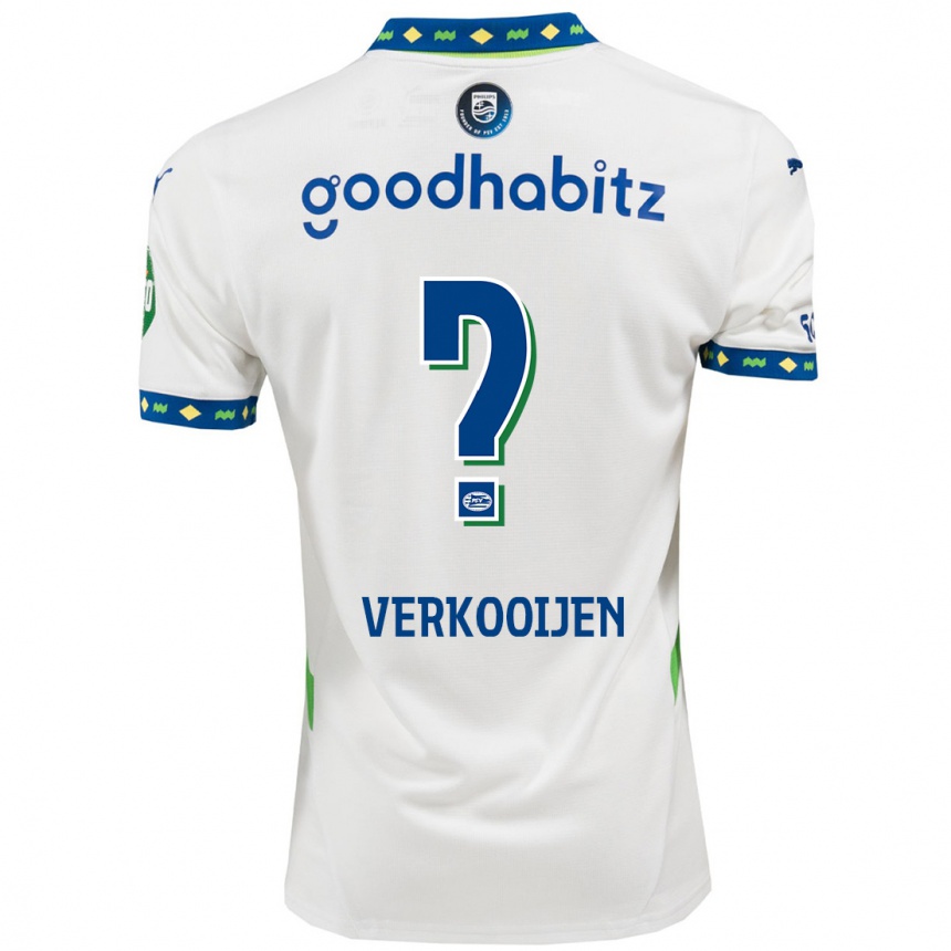 Kids Football Nicolas Verkooijen #0 White Dark Blue Third Jersey 2024/25 T-Shirt