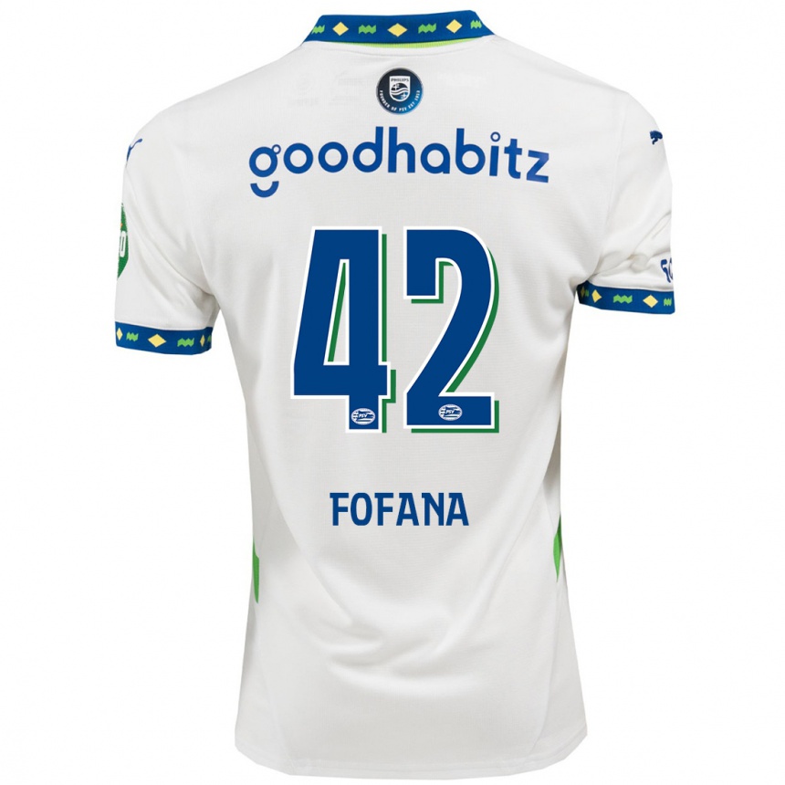 Kids Football Fodé Fofana #42 White Dark Blue Third Jersey 2024/25 T-Shirt