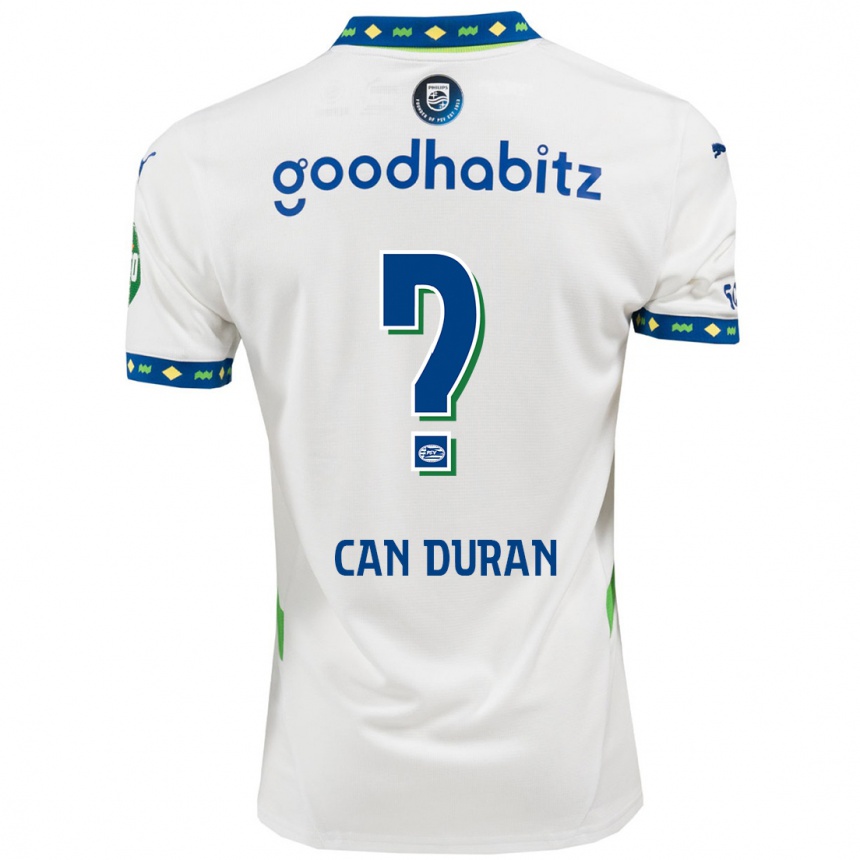 Kids Football Emre Can Duran #0 White Dark Blue Third Jersey 2024/25 T-Shirt