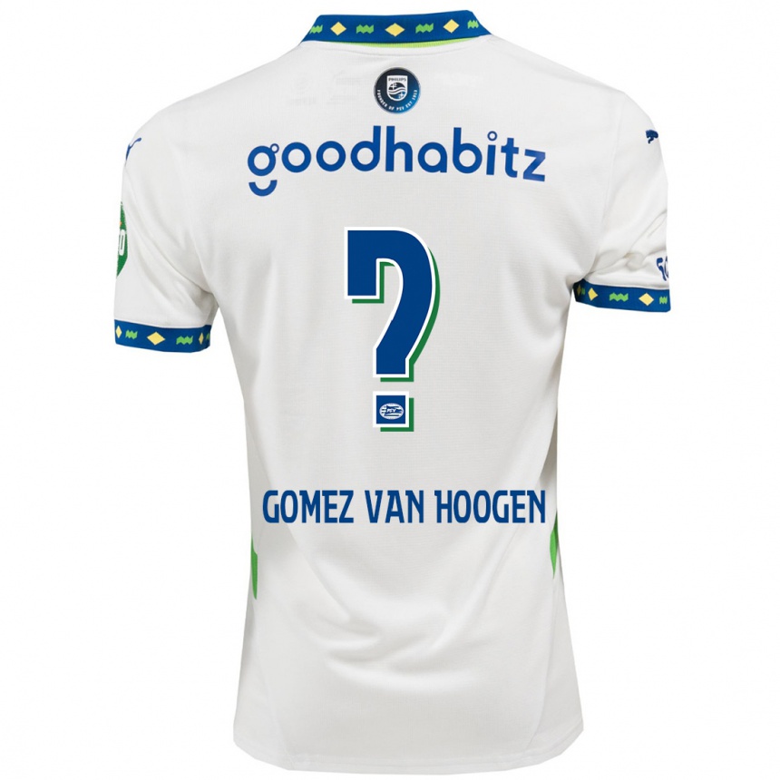 Kids Football Samuel Gomez Van Hoogen #0 White Dark Blue Third Jersey 2024/25 T-Shirt