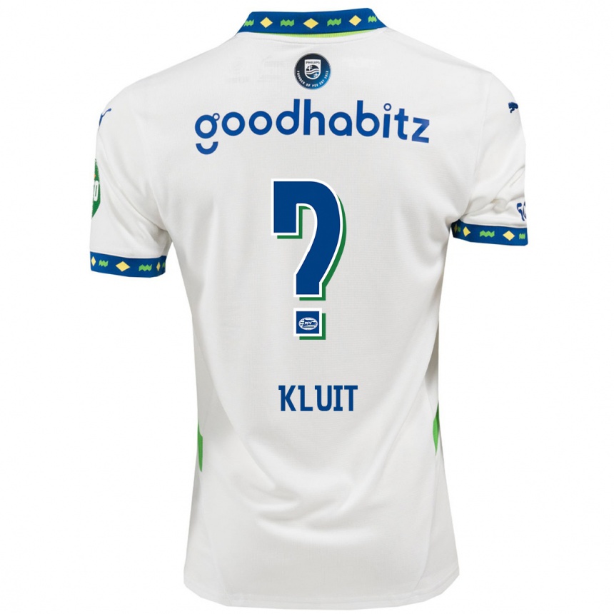 Kids Football Fabio Kluit #0 White Dark Blue Third Jersey 2024/25 T-Shirt