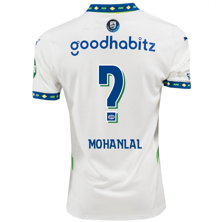 Kids Football Pawan Mohanlal #0 White Dark Blue Third Jersey 2024/25 T-Shirt