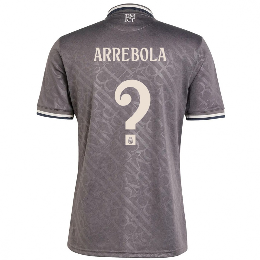 Kids Football Hugo Arrebola #0 Charcoal Third Jersey 2024/25 T-Shirt