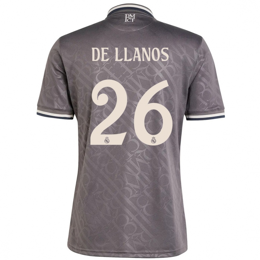 Kids Football Hugo De Llanos #26 Charcoal Third Jersey 2024/25 T-Shirt