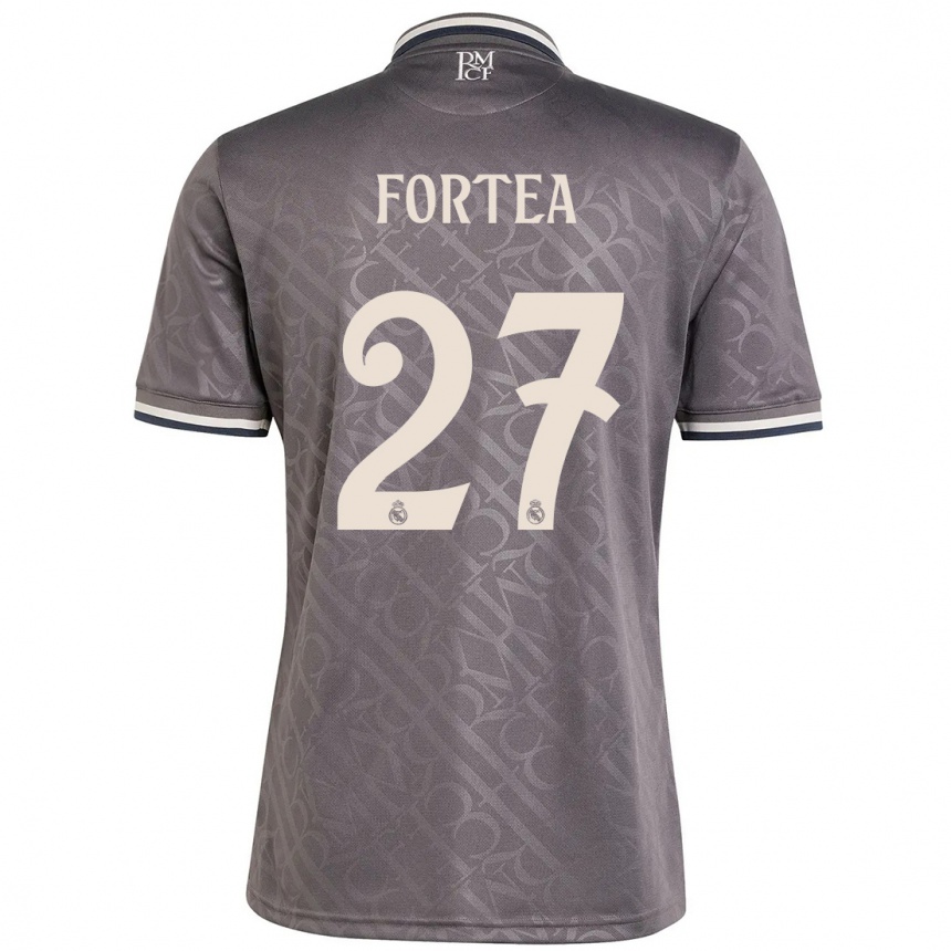 Kids Football Jesús Fortea #27 Charcoal Third Jersey 2024/25 T-Shirt