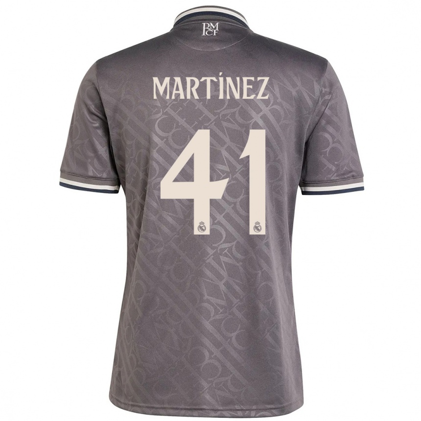 Kids Football Joan Martínez #41 Charcoal Third Jersey 2024/25 T-Shirt