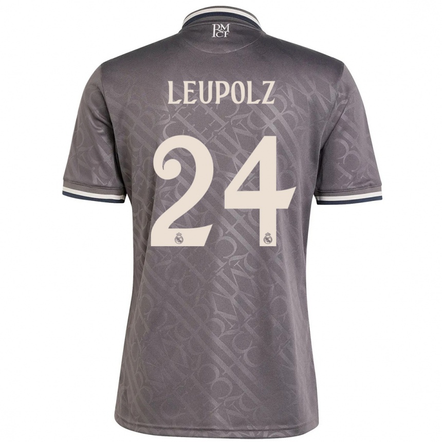 Kids Football Melanie Leupolz #24 Charcoal Third Jersey 2024/25 T-Shirt