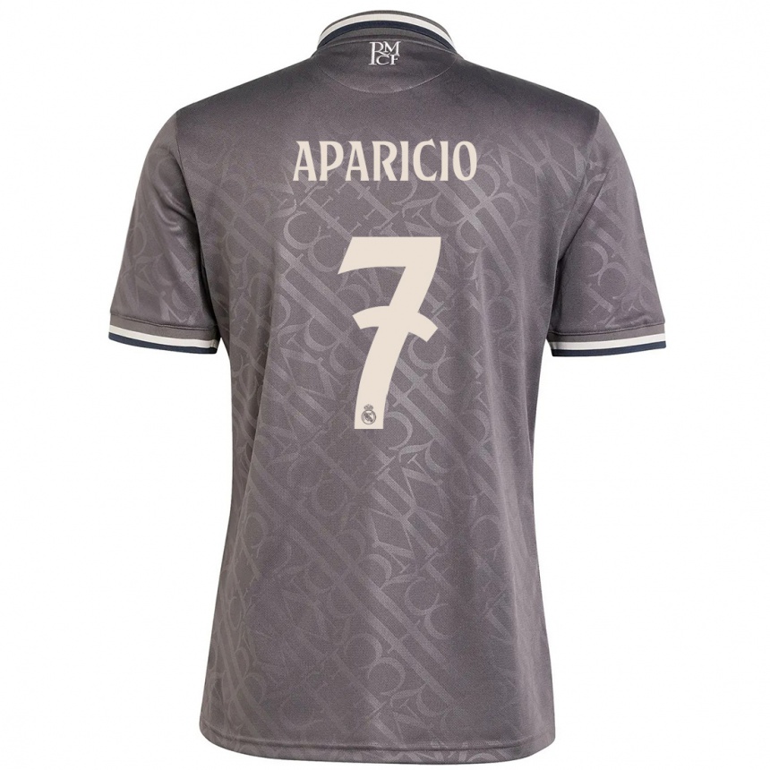 Kids Football Esteban Aparicio #7 Charcoal Third Jersey 2024/25 T-Shirt