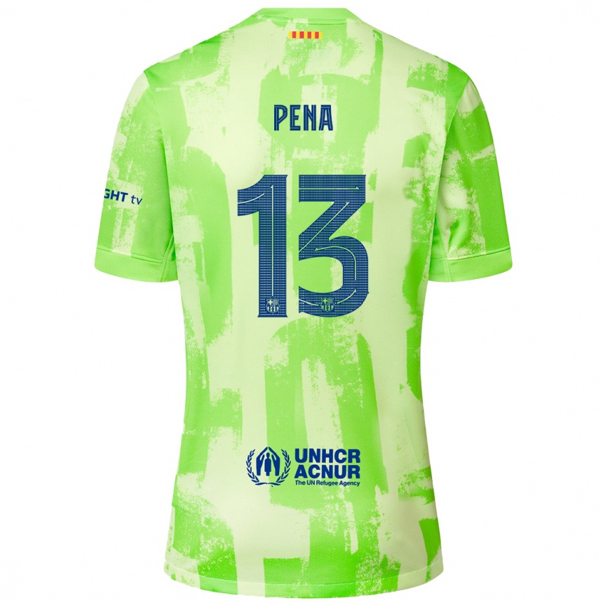 Kids Football Inaki Pena #13 Lime Third Jersey 2024/25 T-Shirt