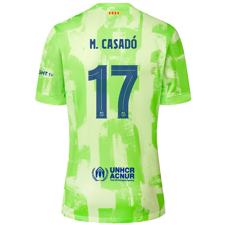 Kids Football Marc Casado #17 Lime Third Jersey 2024/25 T-Shirt