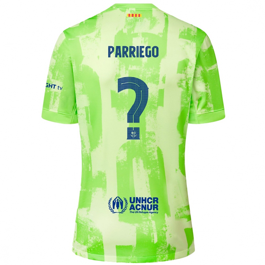 Kids Football Marcos Parriego #0 Lime Third Jersey 2024/25 T-Shirt