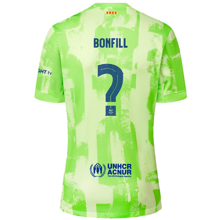 Kids Football Max Bonfill #0 Lime Third Jersey 2024/25 T-Shirt