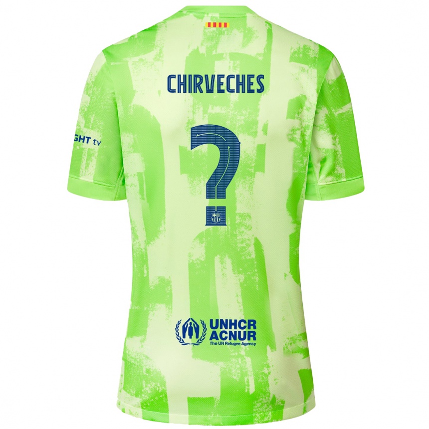 Kids Football Raúl Chirveches #0 Lime Third Jersey 2024/25 T-Shirt