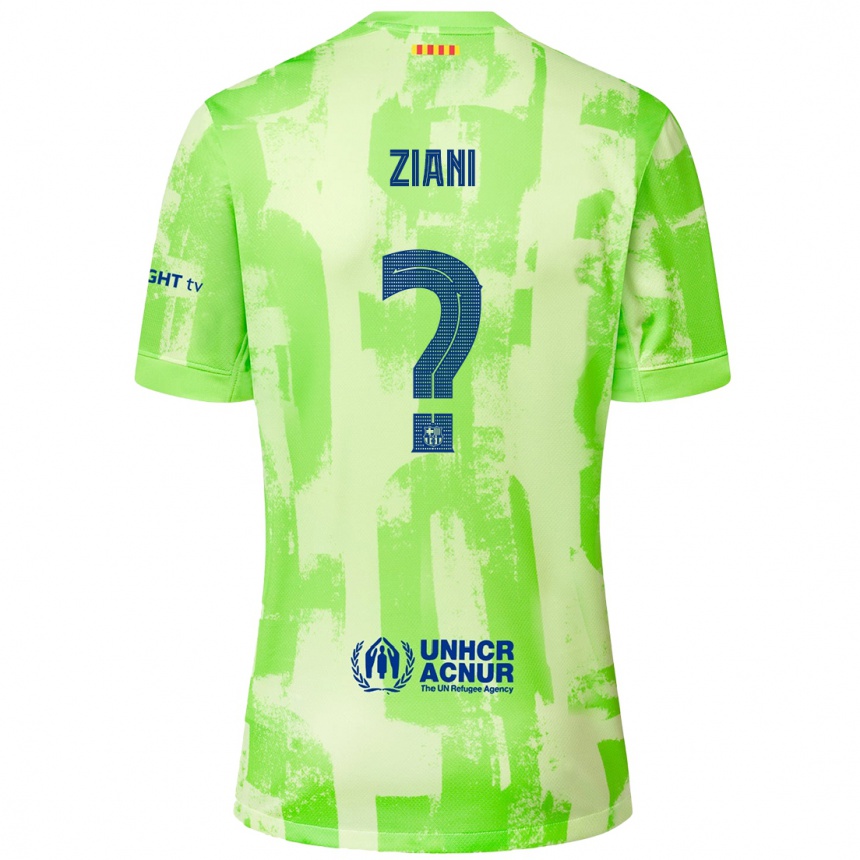 Kids Football Ismael Ziani #0 Lime Third Jersey 2024/25 T-Shirt