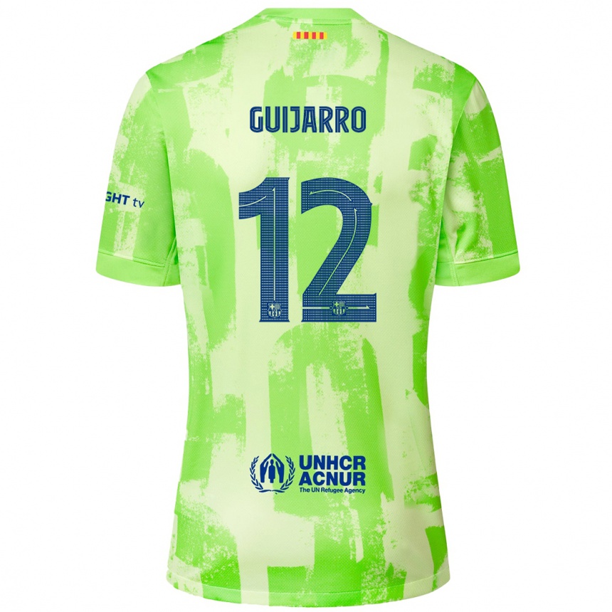 Kids Football Patricia Guijarro #12 Lime Third Jersey 2024/25 T-Shirt