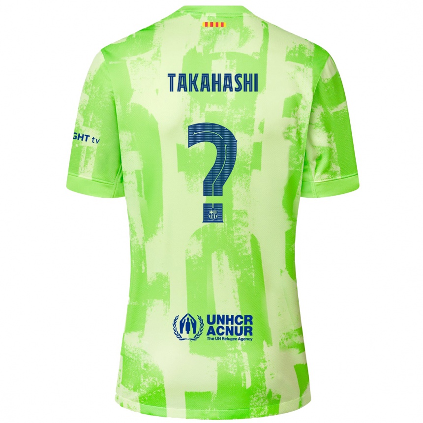 Kids Football Niko Takahashi #0 Lime Third Jersey 2024/25 T-Shirt