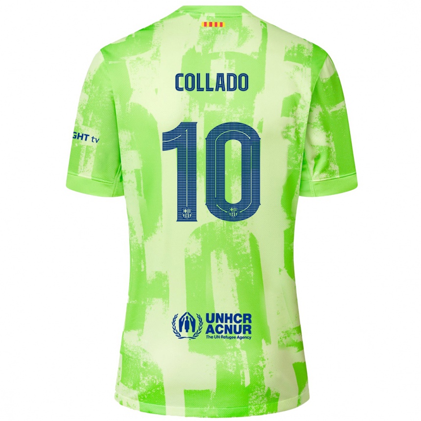 Kids Football Alex Collado #10 Lime Third Jersey 2024/25 T-Shirt