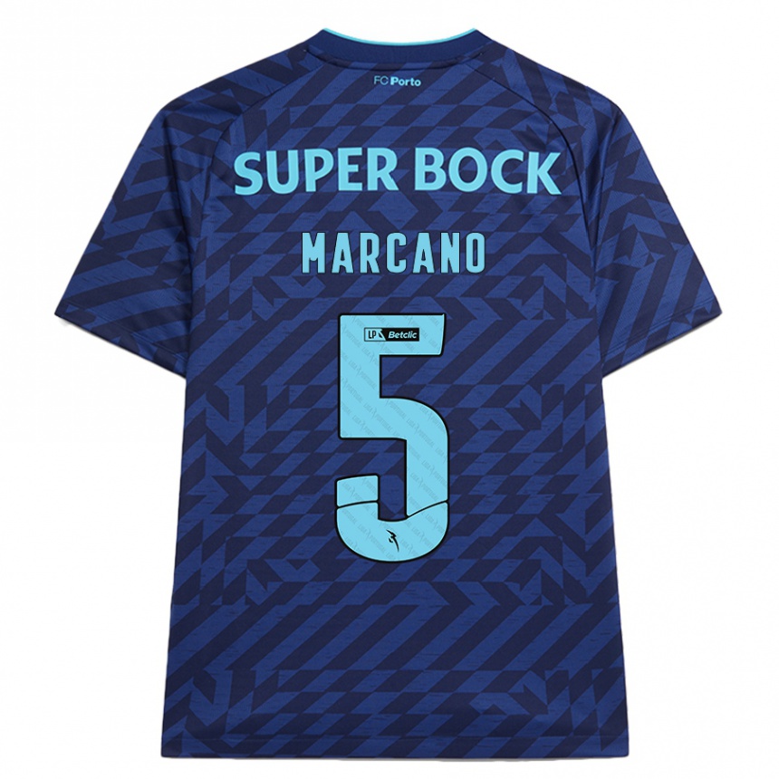 Kids Football Iván Marcano #5 Navy Blue Third Jersey 2024/25 T-Shirt